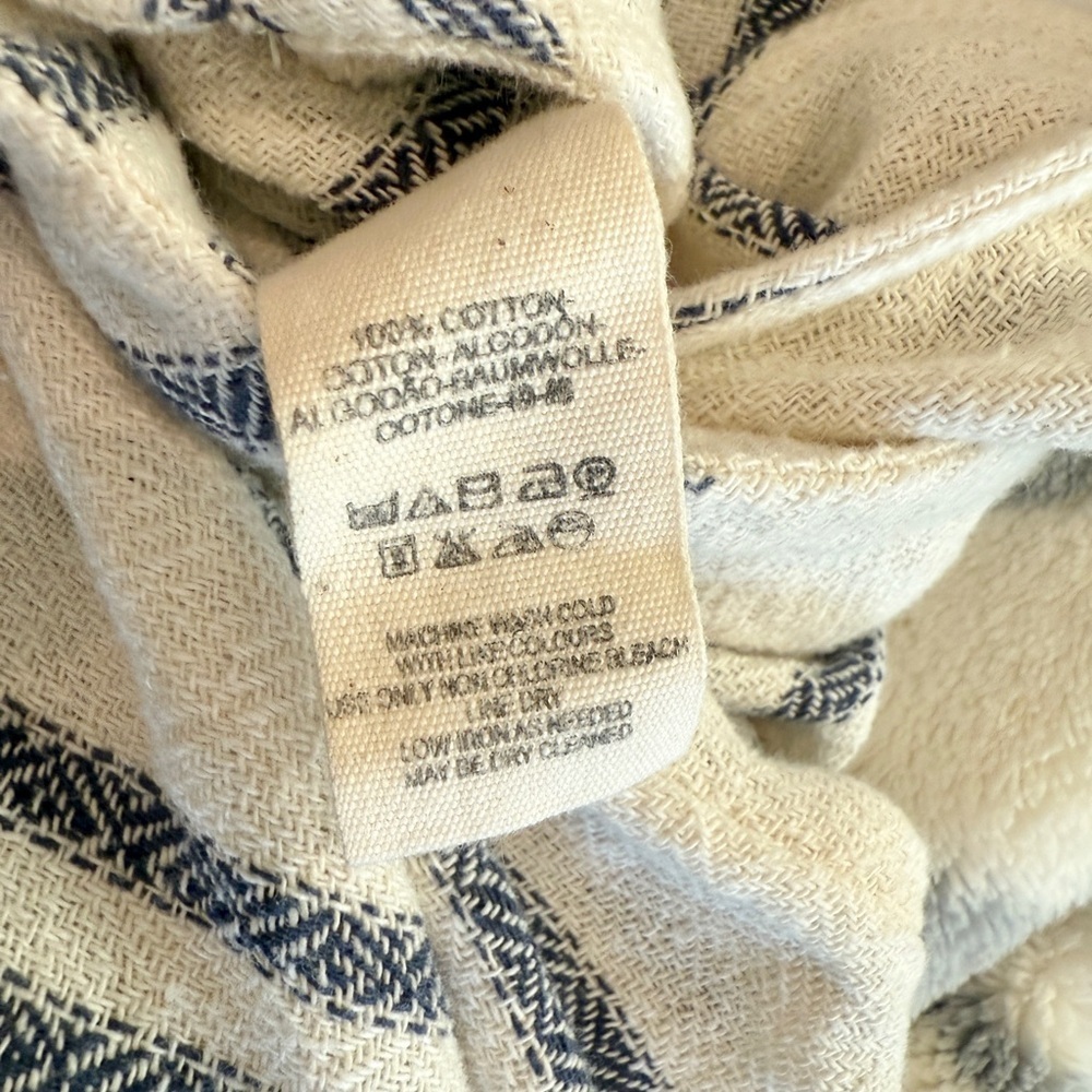 Urban Outfitters Striped Linen Button Front Jumpsuit Small | Beachy Minimalist - Picture 8 of 8